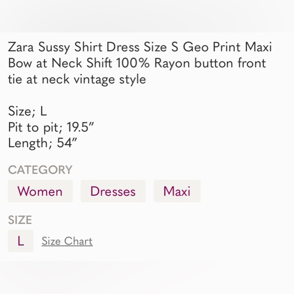 ZARA • Geo Print Sussy Maxi Dress in Geometric Print - Picture 15 of 16